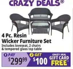 Ocean State Job Lot Crazy Deals resin wicker furniture set offer