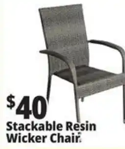 Ocean State Job Lot Stackable Resin Wicker Chair offer