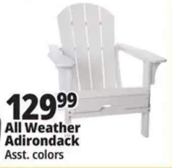 Ocean State Job Lot All Weather Adirondack Patio Chair offer