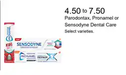 Walgreens Sensodyne, Parodontax, or Pronamel Dental Care offer