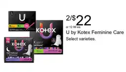 Walgreens U by Kotex Feminine Care offer