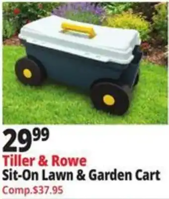 Ocean State Job Lot Tiller & Rowe Sit-On Lawn & Garden Cart offer