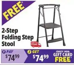 Ocean State Job Lot 2-step folding step stool offer