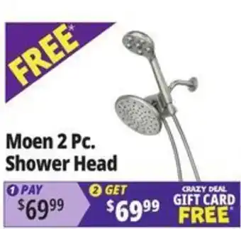 Ocean State Job Lot Moen 2 Pc. Shower Head offer
