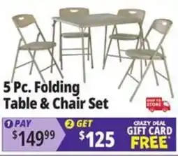 Ocean State Job Lot 5 Pc. Folding Table & Chair Set offer