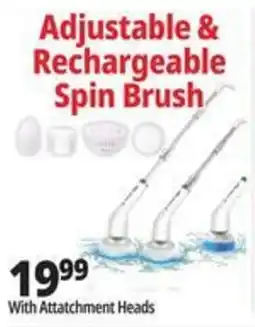 Ocean State Job Lot Adjustable & Rechargeable Spin Brush offer