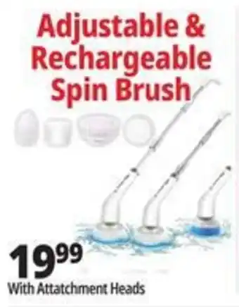 Ocean State Job Lot Adjustable & Rechargeable Spin Brush offer