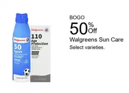 Walgreens Walgreens Sun Care offer