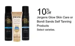 Walgreens Jergens Glow Skin Care or Bondi Sands Self Tanning Products offer