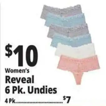 Ocean State Job Lot Women's Reveal Undies offer