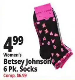 Ocean State Job Lot Women's Betsey Johnson Socks offer