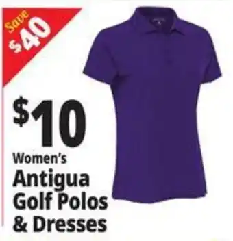 Ocean State Job Lot Women's Antigua Golf Polos & Dresses offer