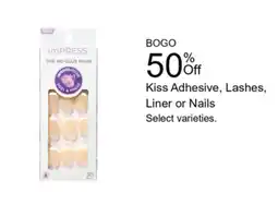 Walgreens Kiss Adhesive, Lashes, Liner or Nails offer