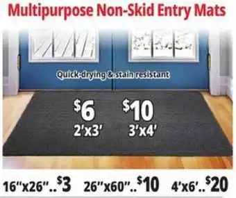 Ocean State Job Lot Multipurpose Non-Skid Entry Mats offer