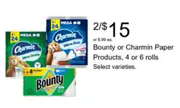 Walgreens Bounty or Charmin Paper Products offer