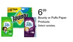 Walgreens Bounty or Puffs Paper Products offer