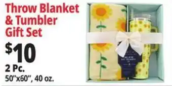 Ocean State Job Lot Throw Blanket & Tumbler Gift Set offer