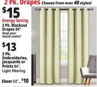 Ocean State Job Lot 2 Pk. Drapes offer