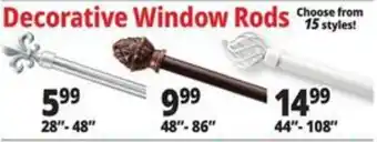 Ocean State Job Lot Decorative Window Rods offer