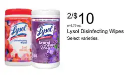 Walgreens Lysol Disinfecting Wipes offer
