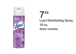 Walgreens Lysol disinfecting spray offer