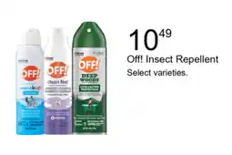 Walgreens Off! Insect Repellent offer