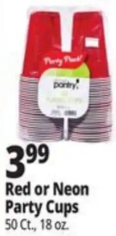 Ocean State Job Lot Pantry party cups offer