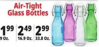 Ocean State Job Lot Air-Tight Glass Bottles offer