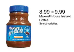 Walgreens Maxwell House Instant Coffee offer