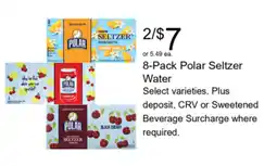 Walgreens Polar Seltzer Water offer