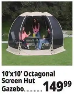 Ocean State Job Lot 10'x10' Octagonal Screen Hut Gazebo offer