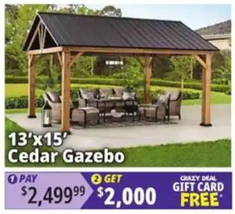 Ocean State Job Lot Cedar Gazebo offer