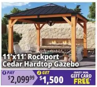 Ocean State Job Lot Rockport Cedar Hardtop Gazebo offer