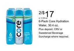 Walgreens Core Hydration Water offer