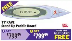 Ocean State Job Lot 11' Rave Stand Up Paddle Board offer
