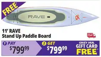 Ocean State Job Lot 11' Rave Stand Up Paddle Board offer