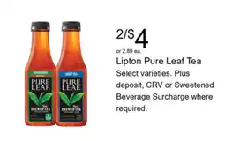 Walgreens Lipton Pure Leaf Tea offer