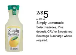 Walgreens Simply Lemonade offer