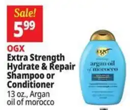 Ocean State Job Lot Ogx extra strength hydrate & repair shampoo or conditioner offer