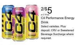 Walgreens C4 Performance Energy Drink offer