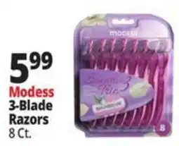 Ocean State Job Lot Modess 3-Blade Razors offer