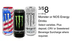 Walgreens Monster or NOS Energy Drinks offer