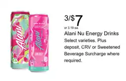 Walgreens Alani Nu Energy Drinks offer