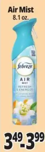 Ocean State Job Lot Febreze air mist offer