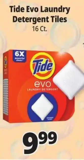 Ocean State Job Lot Tide evo laundry detergent tiles offer