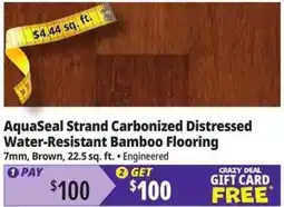 Ocean State Job Lot AquaSeal Strand Carbonized Distressed Water-Resistant Bamboo Flooring offer