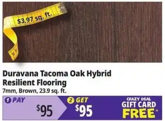 Ocean State Job Lot Duravana Tacoma Oak Hybrid Resilient Flooring offer
