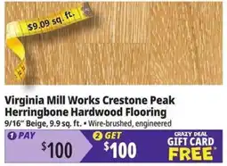 Ocean State Job Lot Virginia Mill Works Crestone Peak Herringbone Hardwood Flooring offer