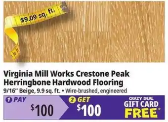 Ocean State Job Lot Virginia Mill Works Crestone Peak Herringbone Hardwood Flooring offer