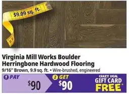 Ocean State Job Lot Virginia Mill Works boulder herringbone hardwood flooring offer